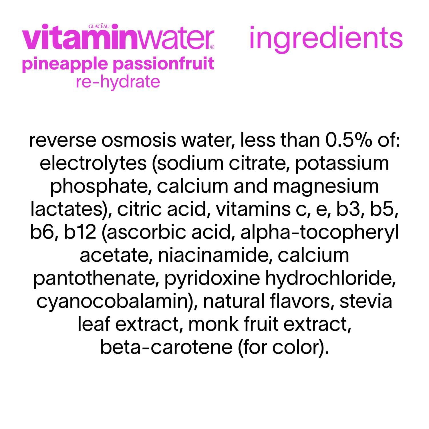 Glaceau Vitaminwater Zero Variety Pack Nutrient Enhanced Water 16.9 fl. oz., 18 pk.