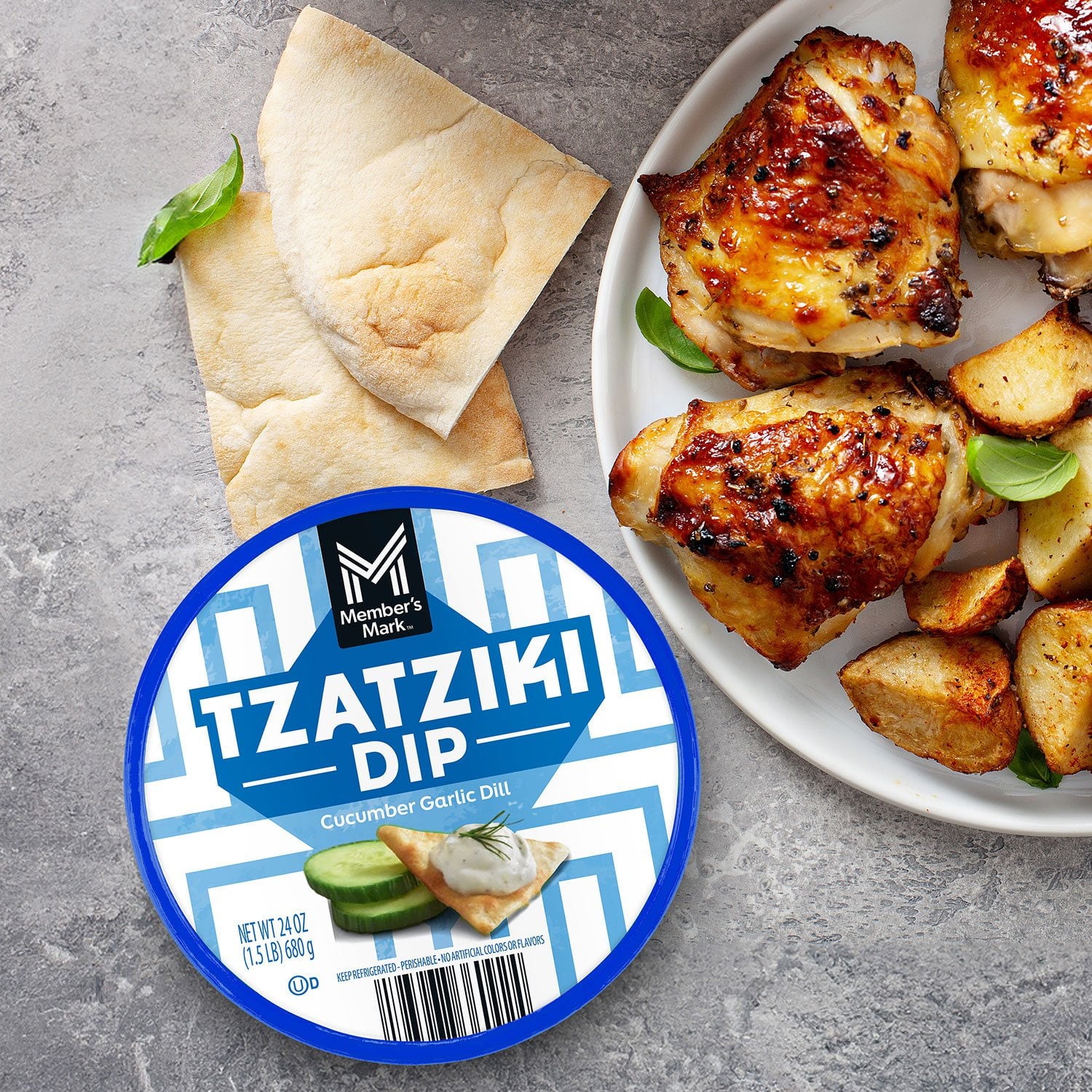 Member's Mark Cucumber Garlic Dill Tzatziki Dip, 24 oz.