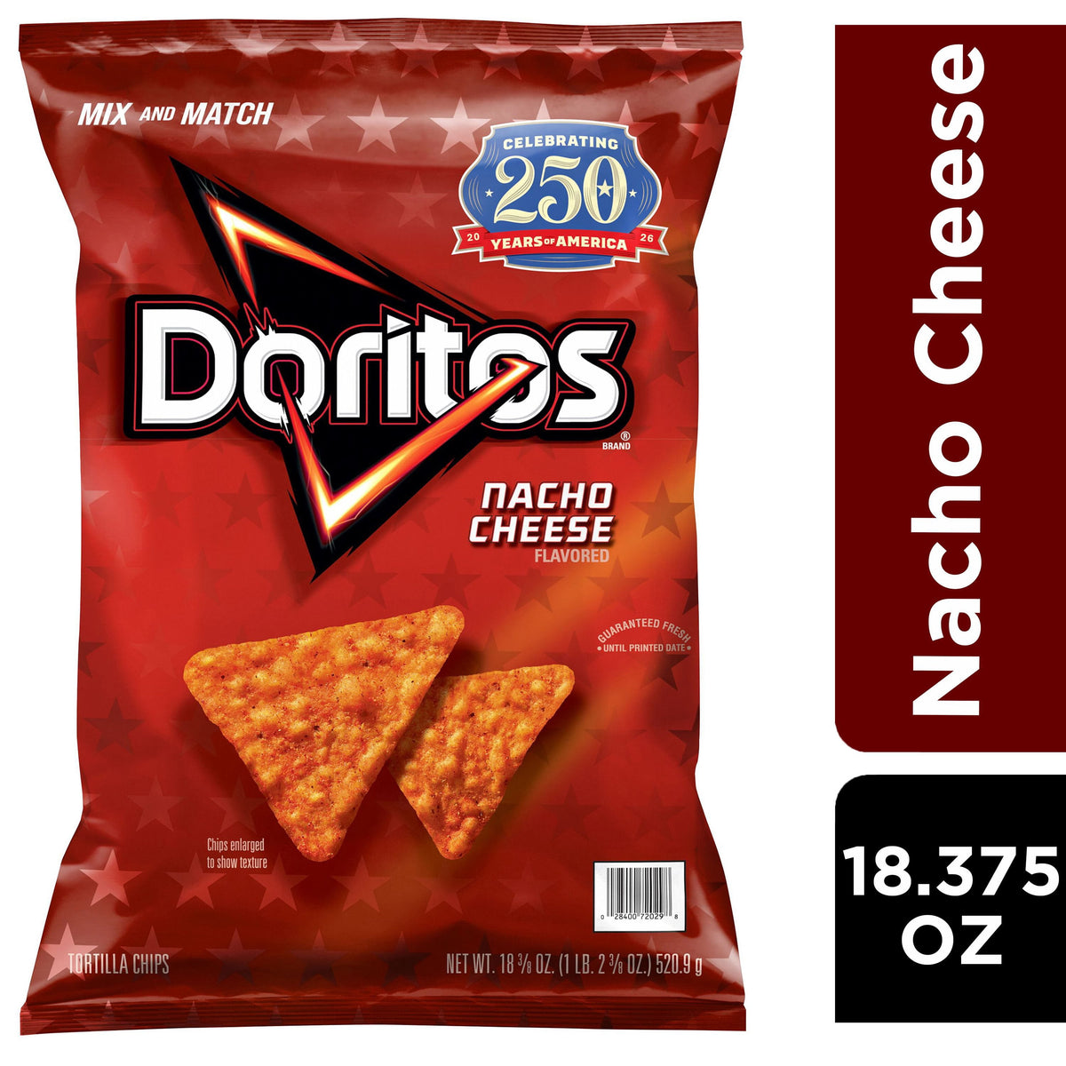 Doritos Nacho Cheese Flavored Tortilla Chips, 18.38 oz.