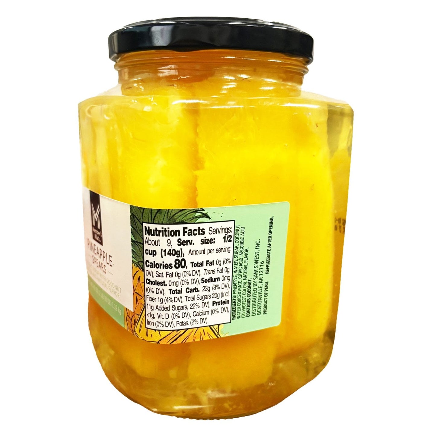 Member's Mark Pineapple Spears in Coconut Water, 42 oz.