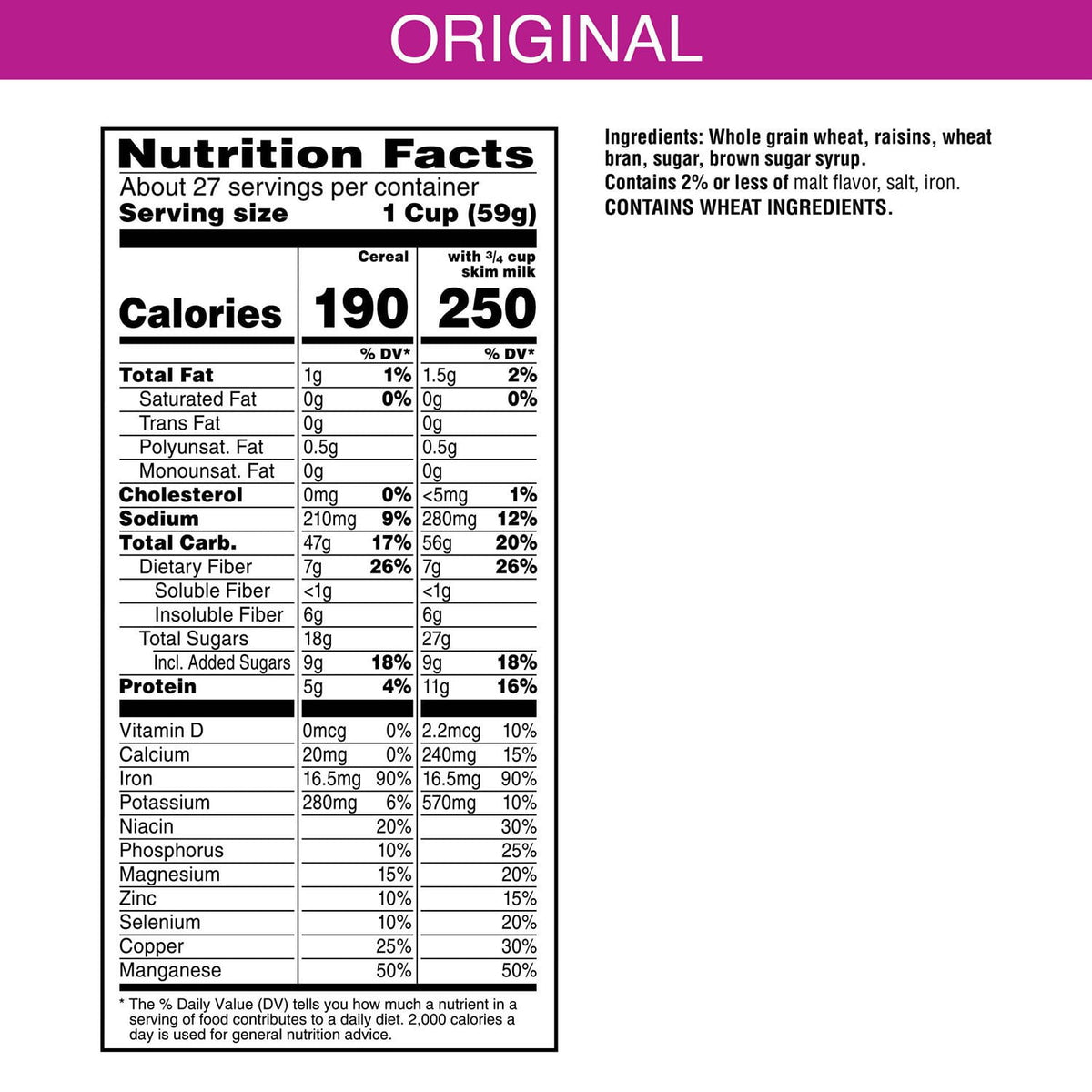Raisin Bran Breakfast Cereal, 56 oz.
