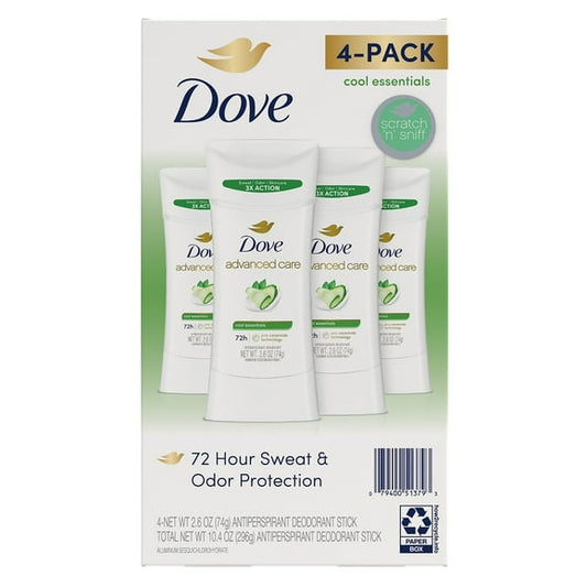 Dove Advanced Care Antiperspirant Deodorant, 2.6 oz., 4 pk.