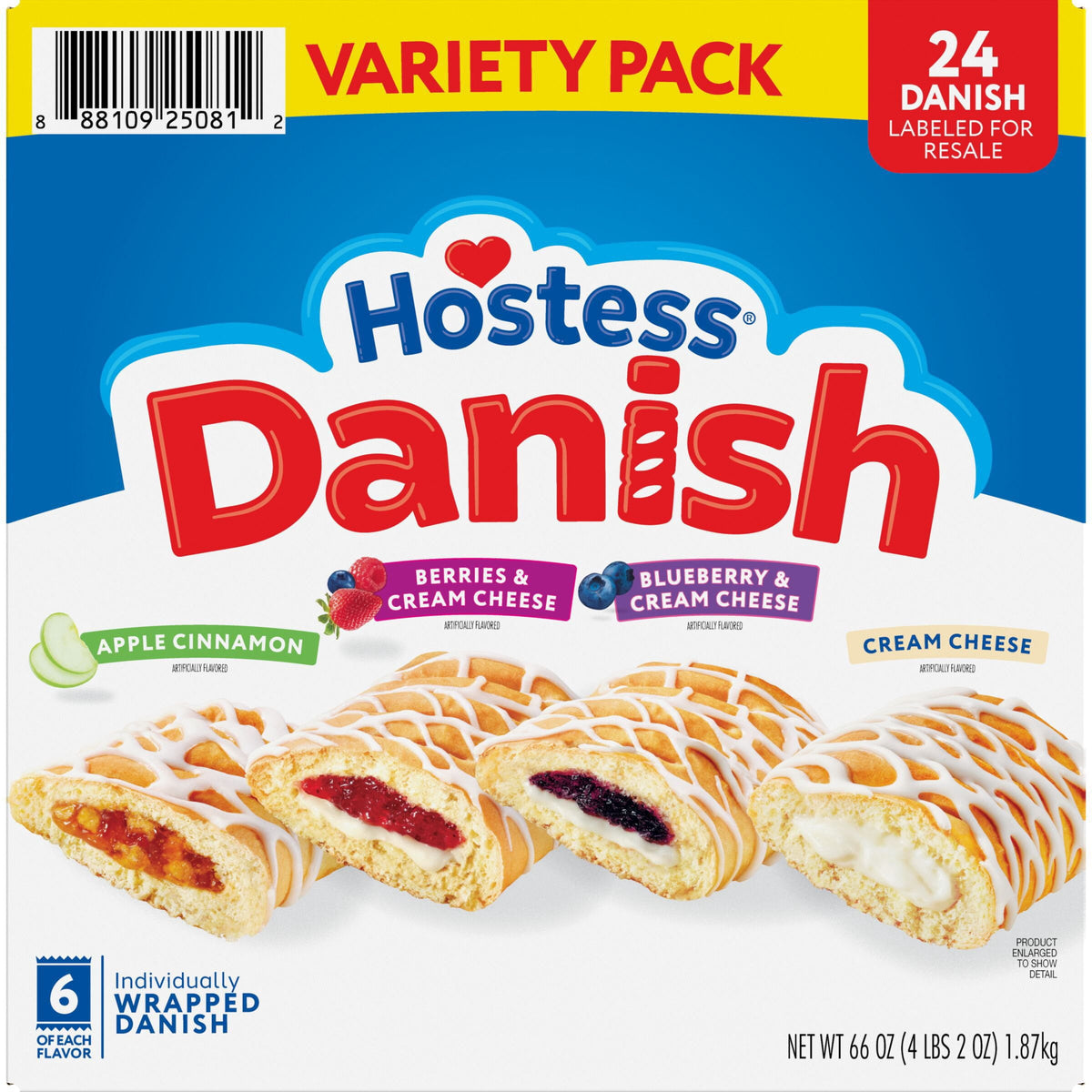 Hostess Variety Pack Danish, 2.75 oz., 24 pk.
