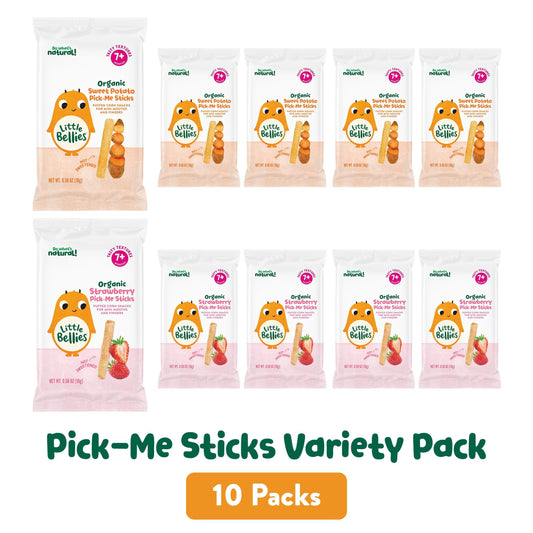 Little Bellies Pick-Me Sticks Variety Pack, Strawberry & Sweet Potato, 0.56 oz., 10 ct.