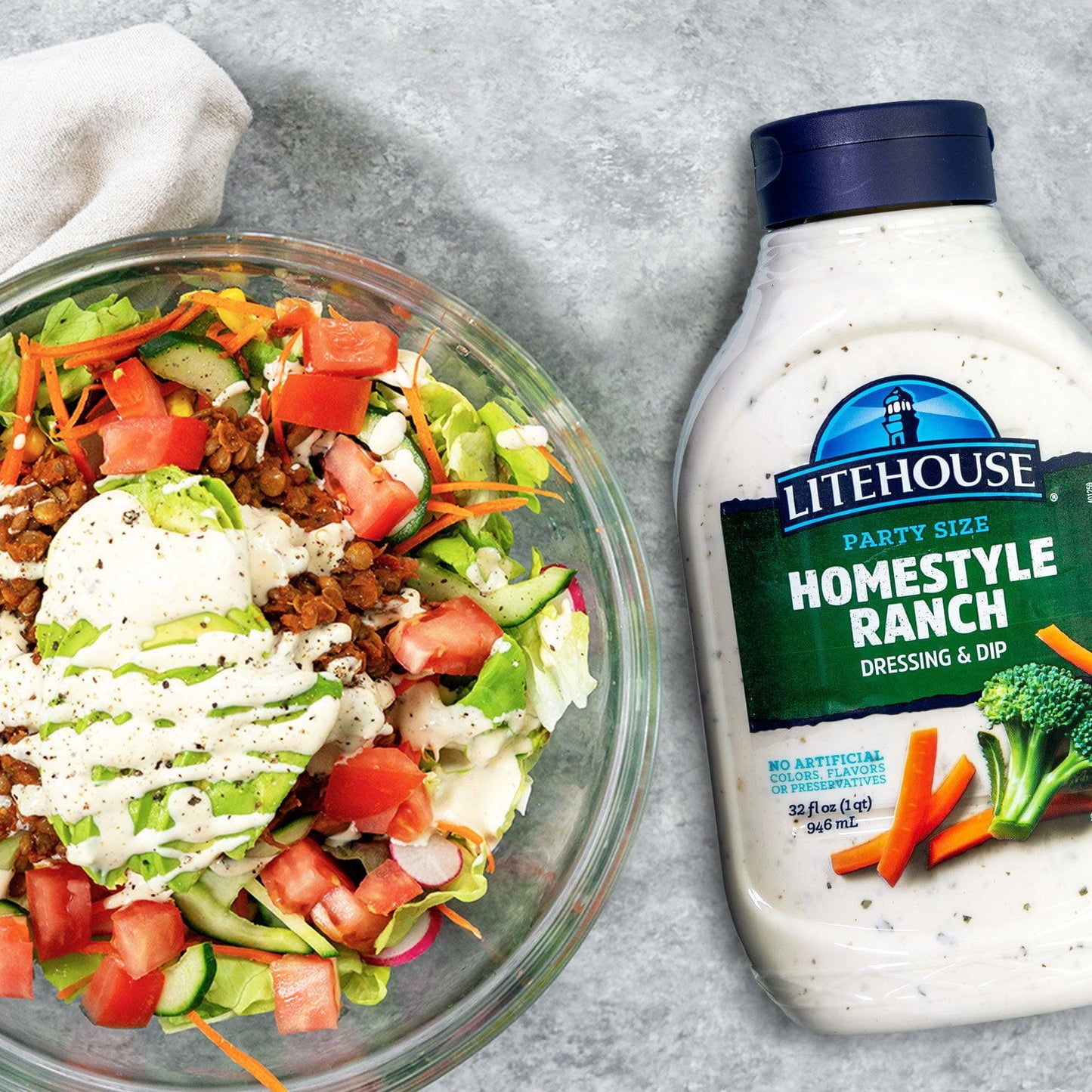 Litehouse Homestyle Ranch Dressing and Dip, 32 fl. oz.