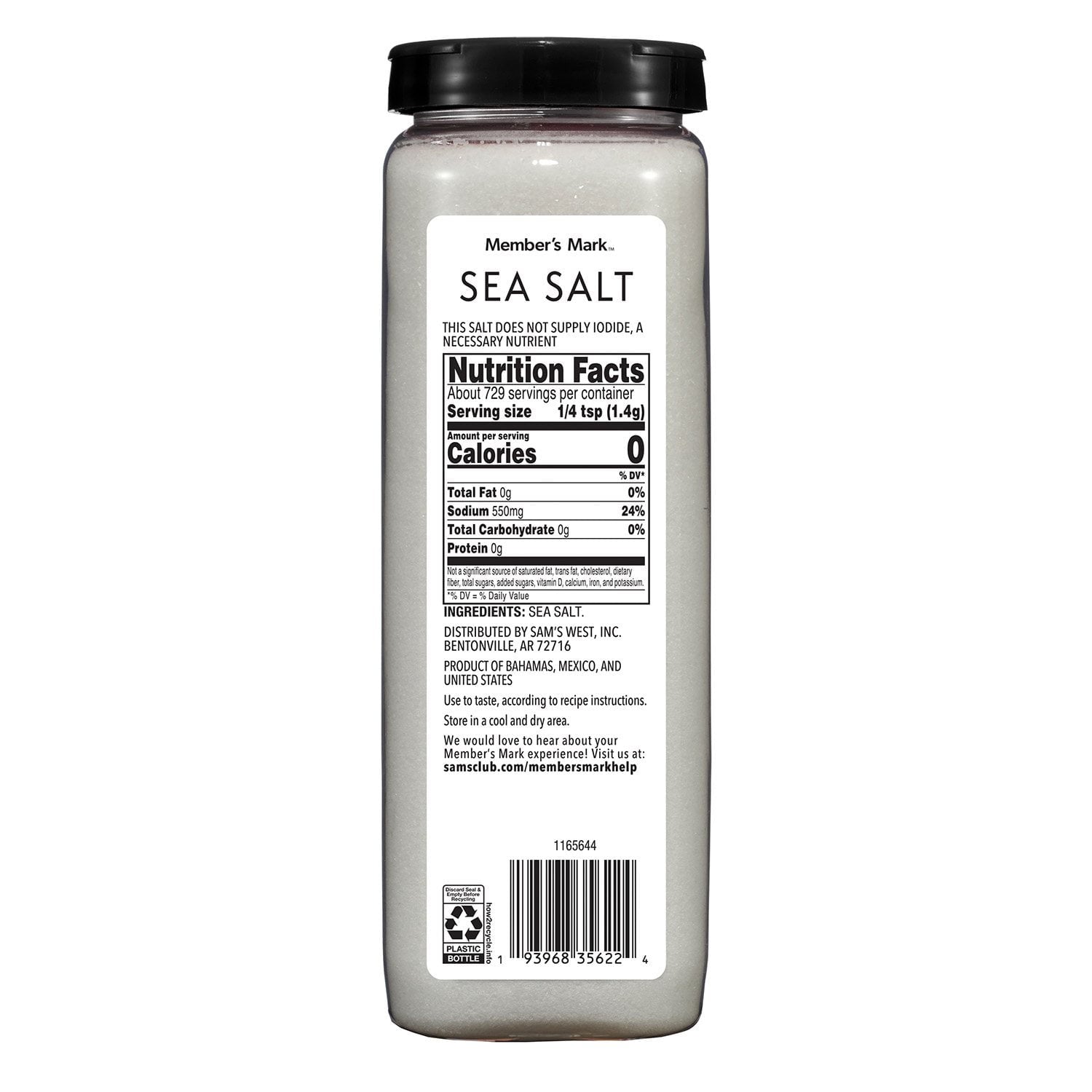 Member's Mark Sea Salt, 36 oz.