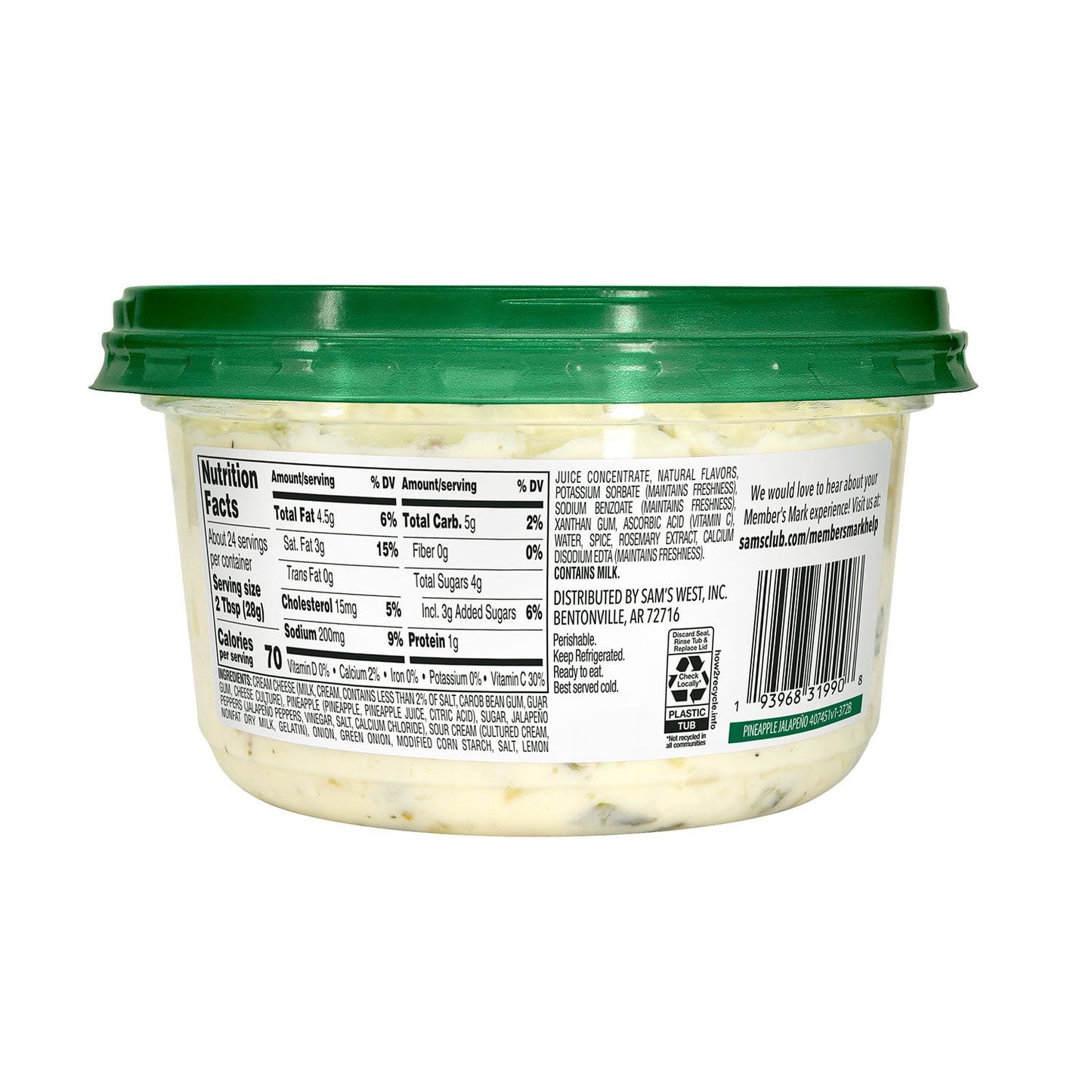 Member's Mark Pineapple Jalapeno Popper Dip, 24 oz.