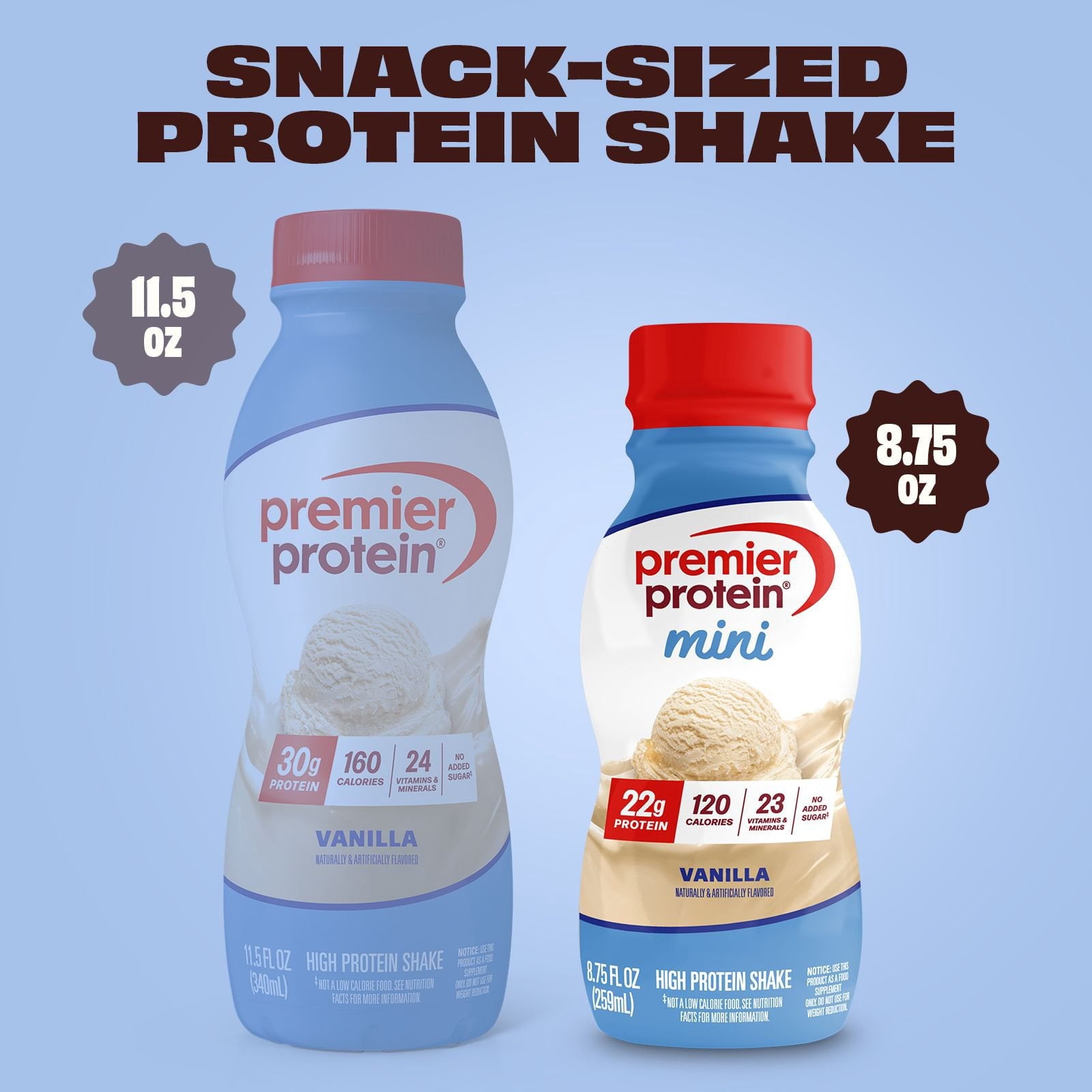 Premier Protein Mini Protein Shakes, Vanilla, 8.75 fl. oz., 12 pk.
