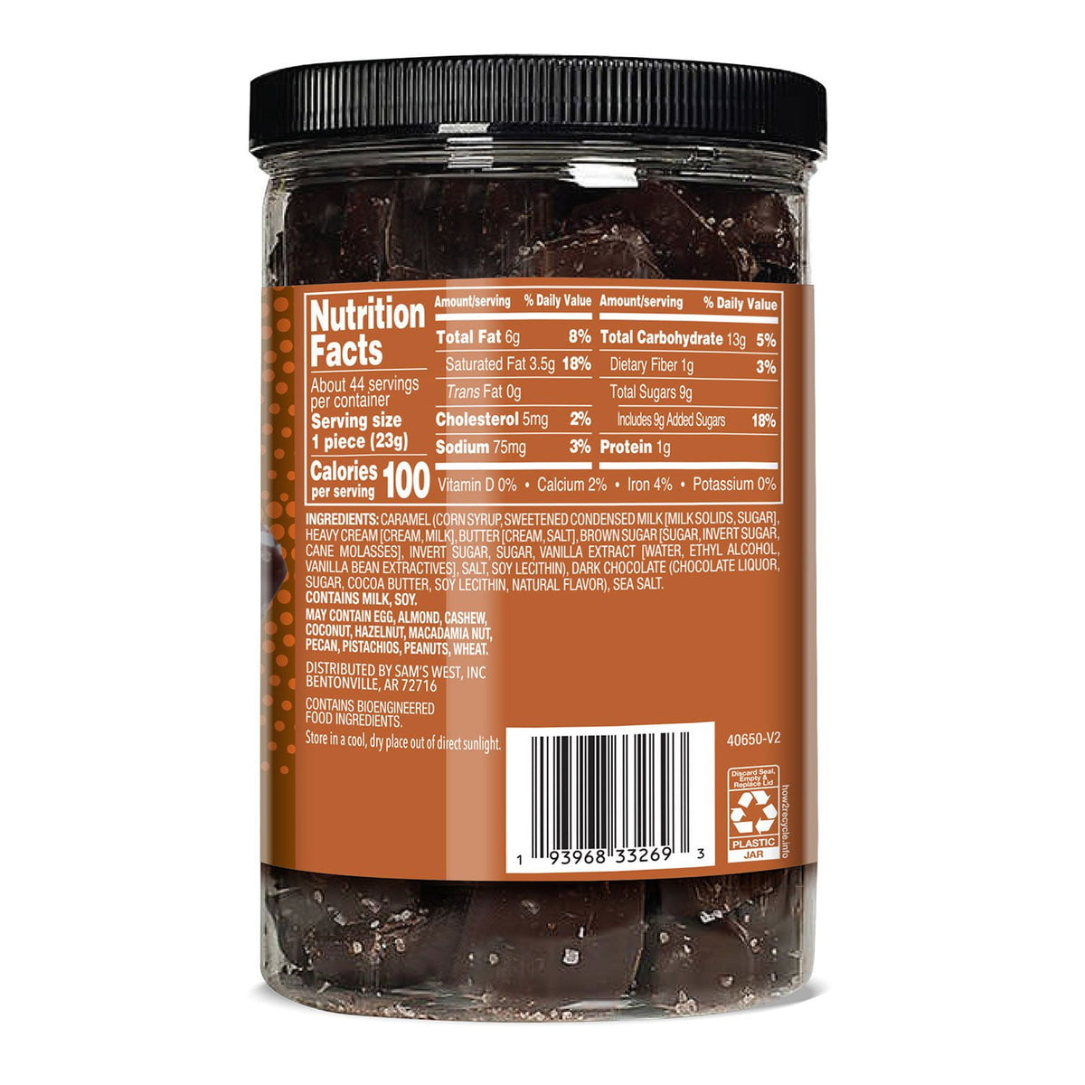 Member's Mark Dark Chocolate Soft Sea Salt Caramels, 36 oz.