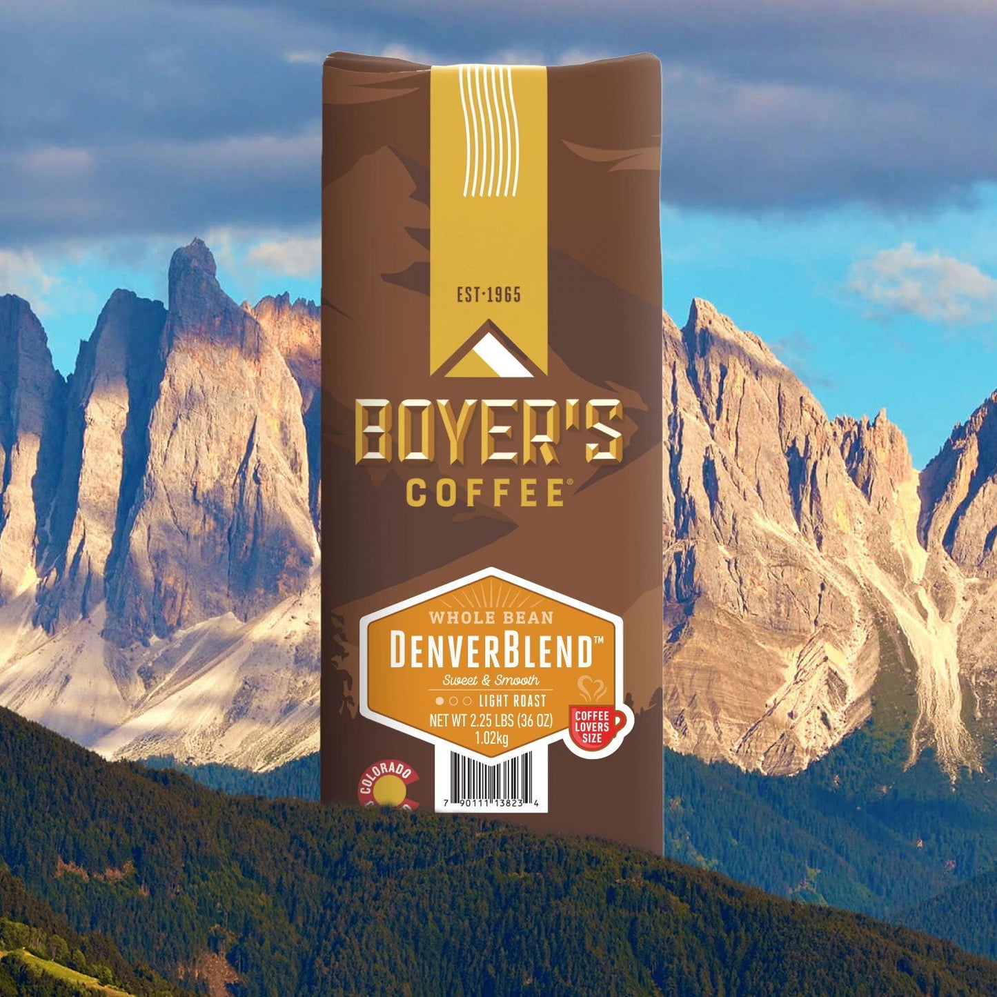 Boyer's Coffee DenverBlend Light Roast Whole Bean, 36 oz.