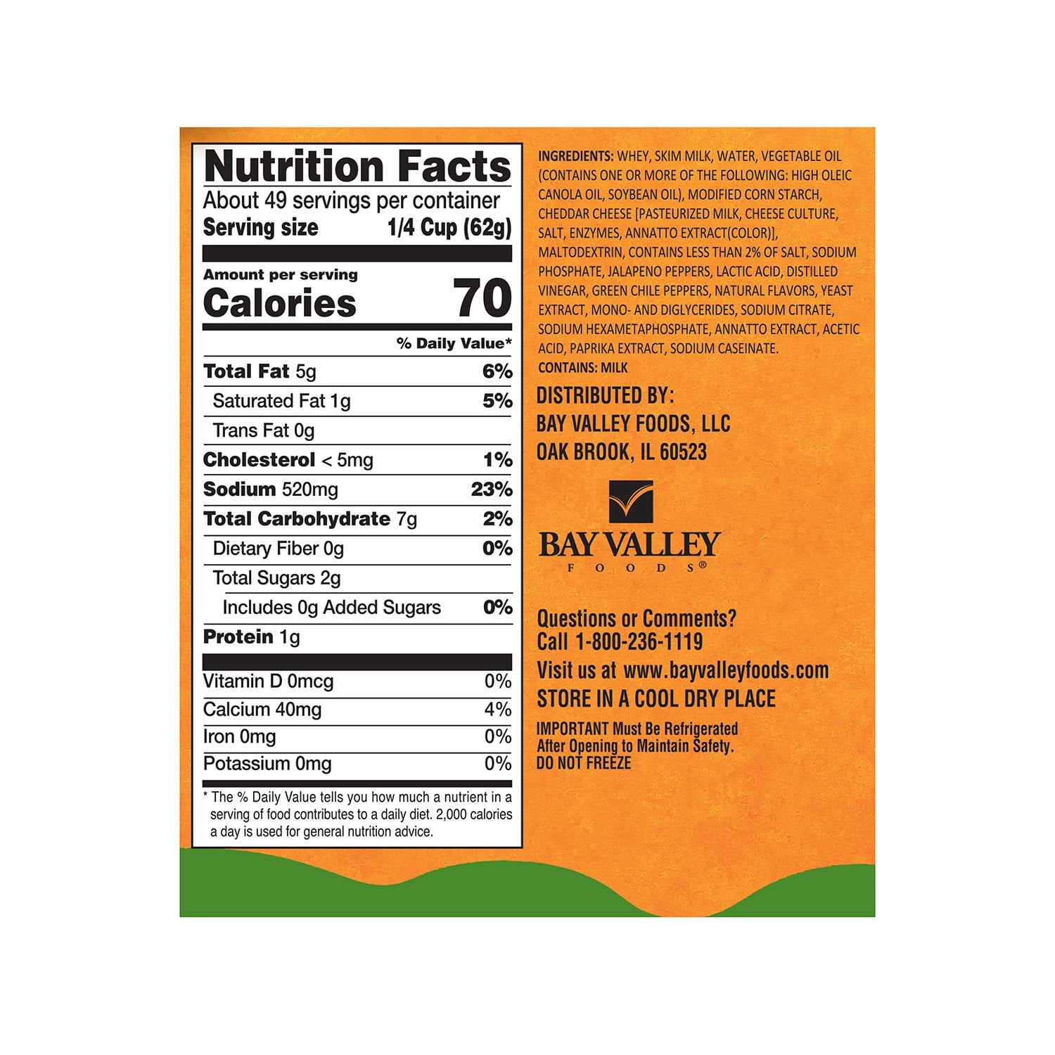 Bay Valley Nacho Cheese Sauce, 106 oz.