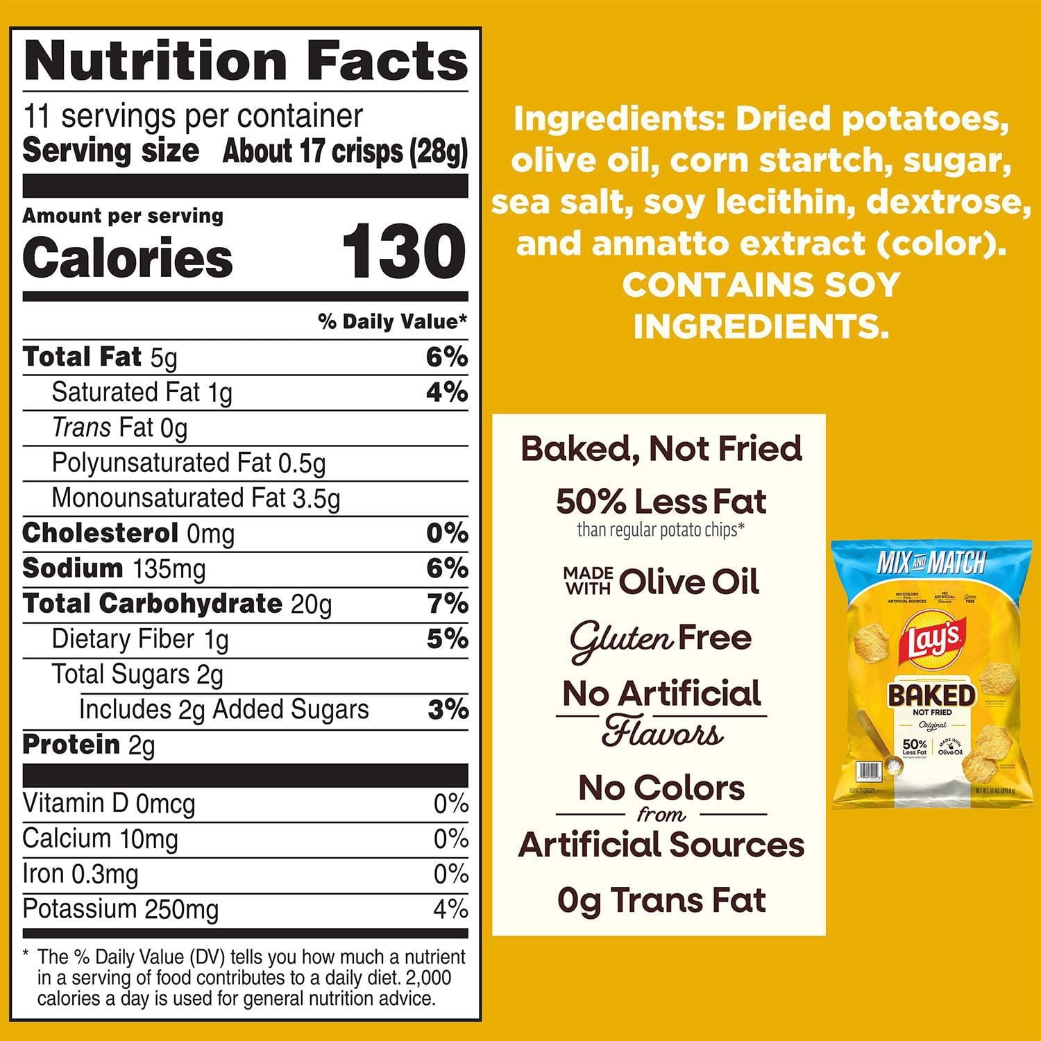 Lay's Baked Original Potato Chips, 11 oz.