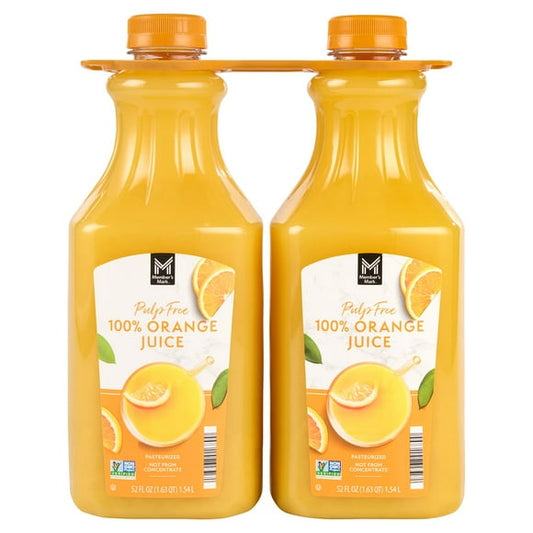 Member's Mark Pulp-Free 100% Orange Juice, 52 fl. oz., 2 pk.