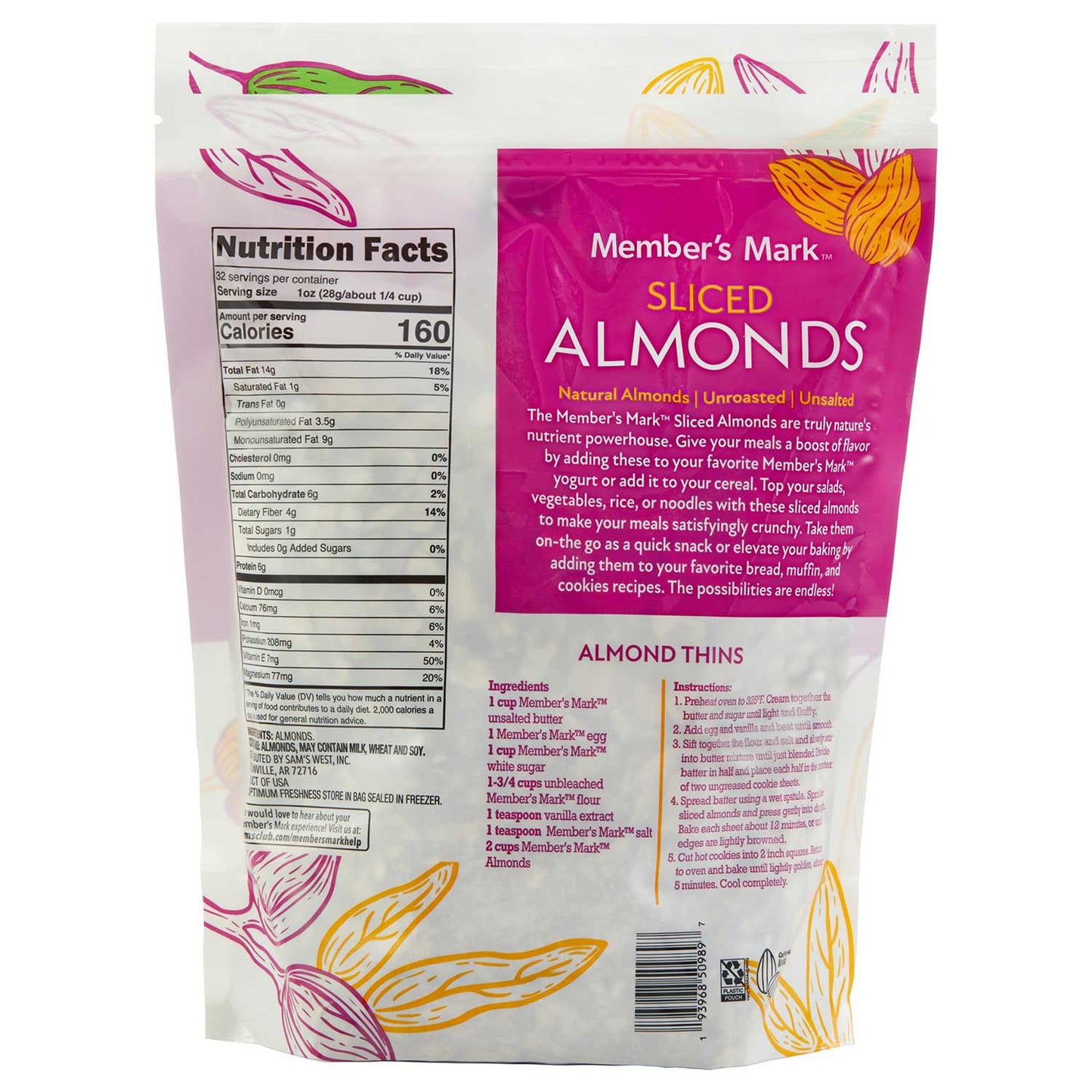Member's Mark Sliced Almonds, 32 oz.