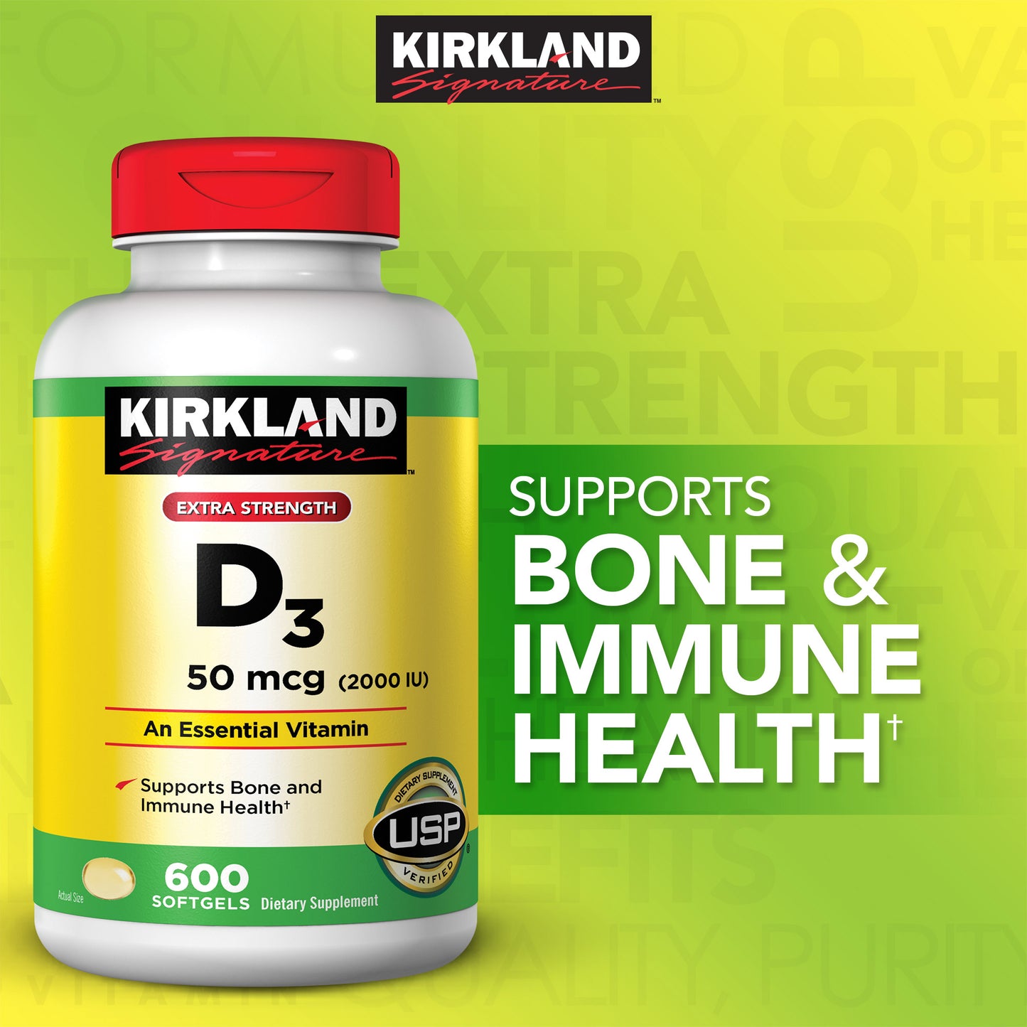 Kirkland Signature Vitamin D3 600 ct