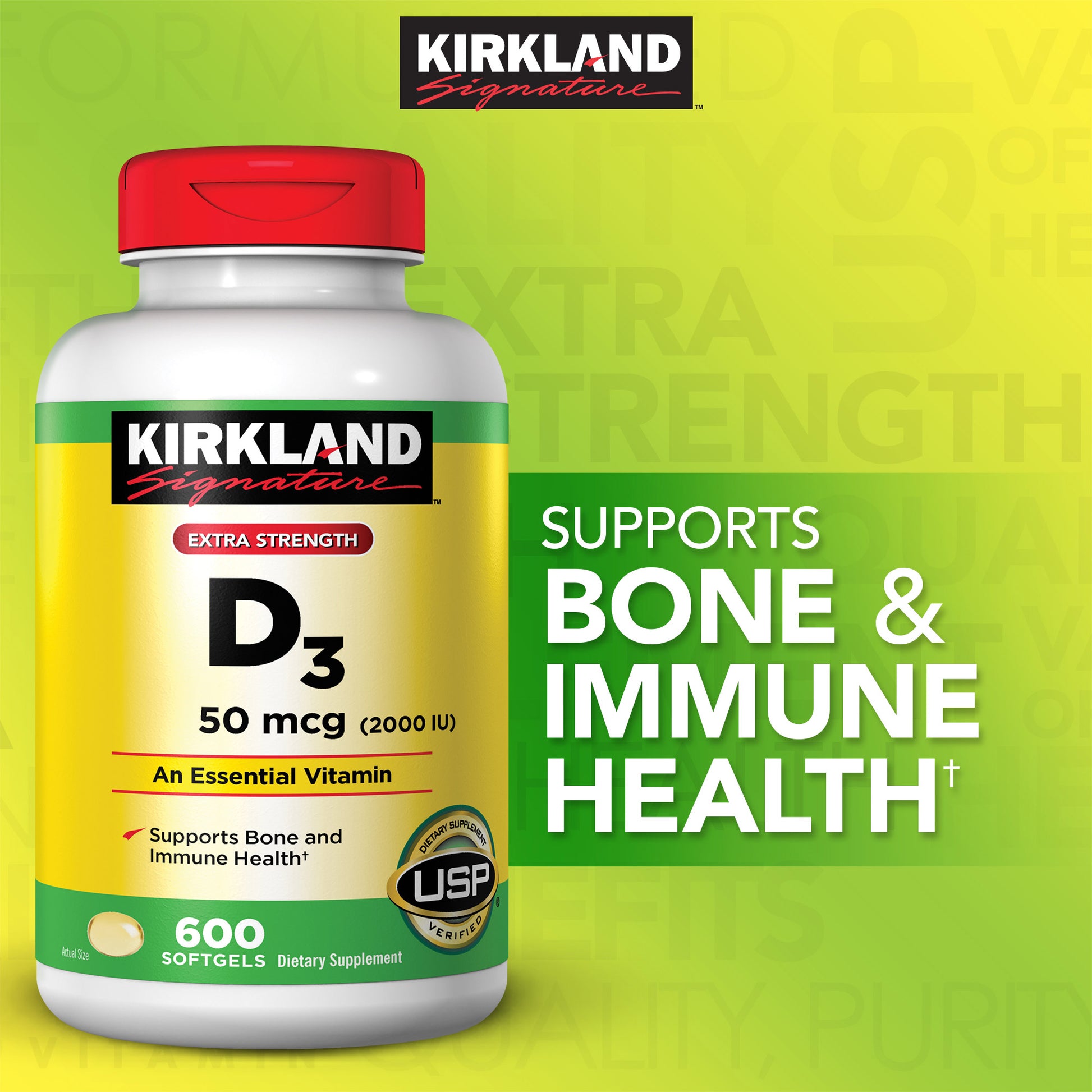 Kirkland Signature Vitamin D3 600 ct