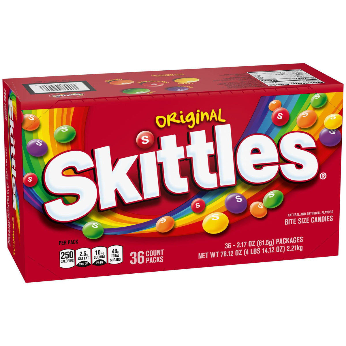 Skittles Original Fruity Chewy Candy, Full Size, 2.17 oz., 36 pk.