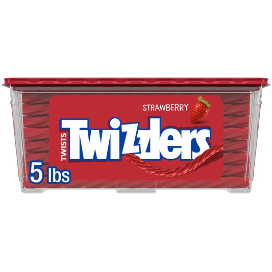 TWIZZLERS Twists Strawberry Flavored Licorice Style, Chewy Candy, 5 lbs.