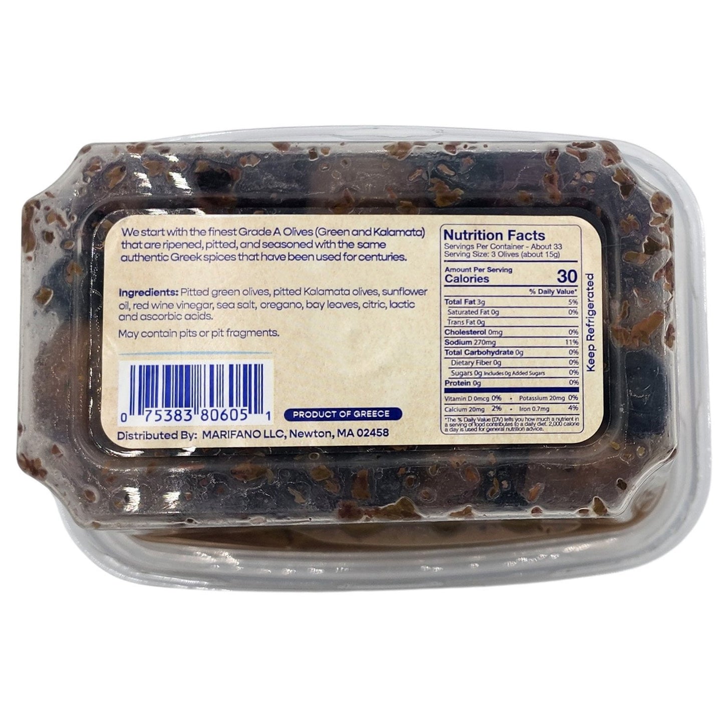 Marifano Pitted Greek Olive Medley, 17.64 oz.