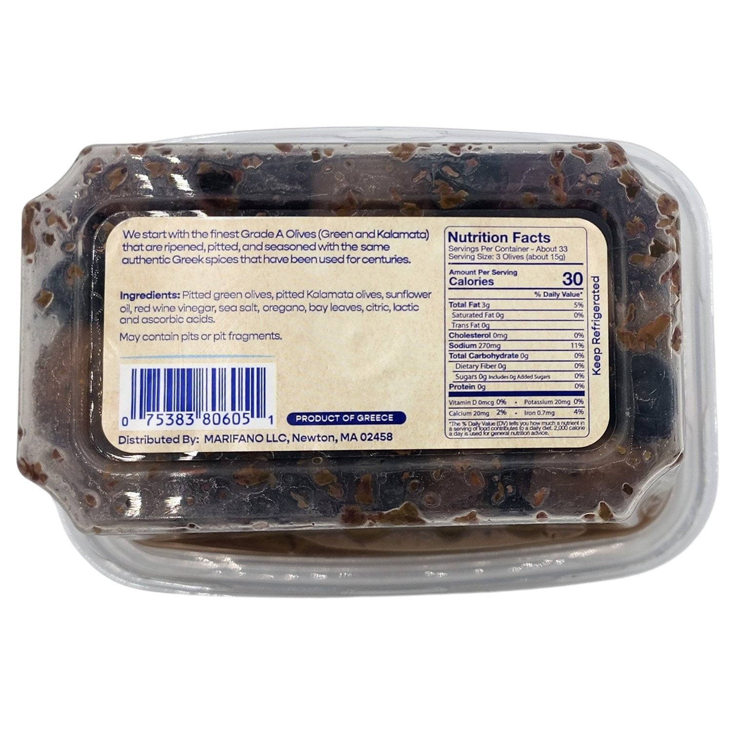 Marifano Pitted Greek Olive Medley, 17.64 oz.