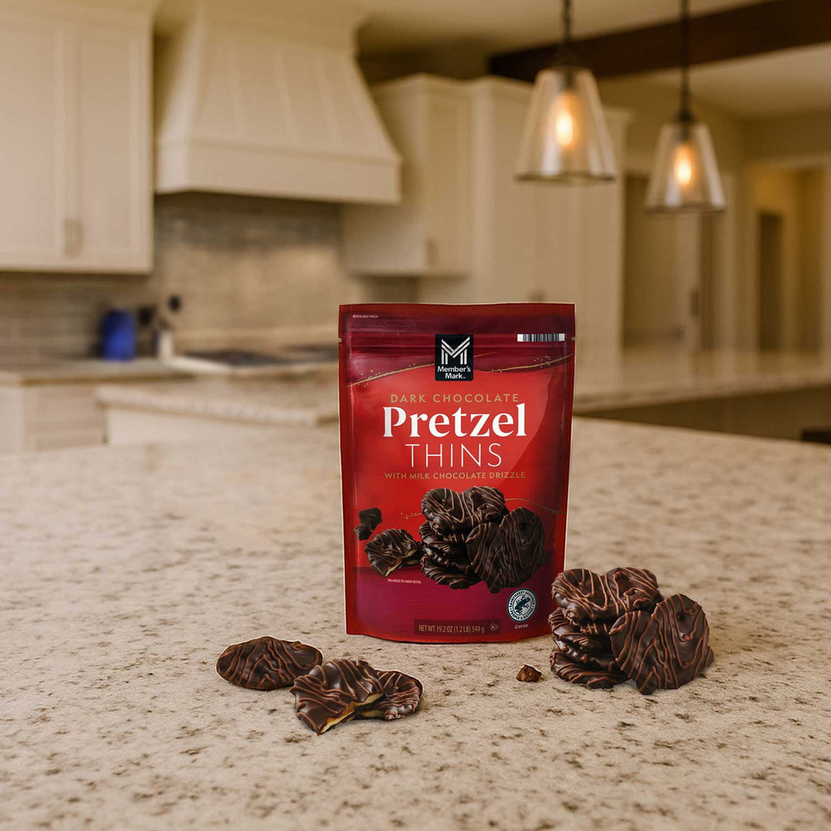 Member's Mark Dark Chocolate Pretzel Thins, 19.2 oz.