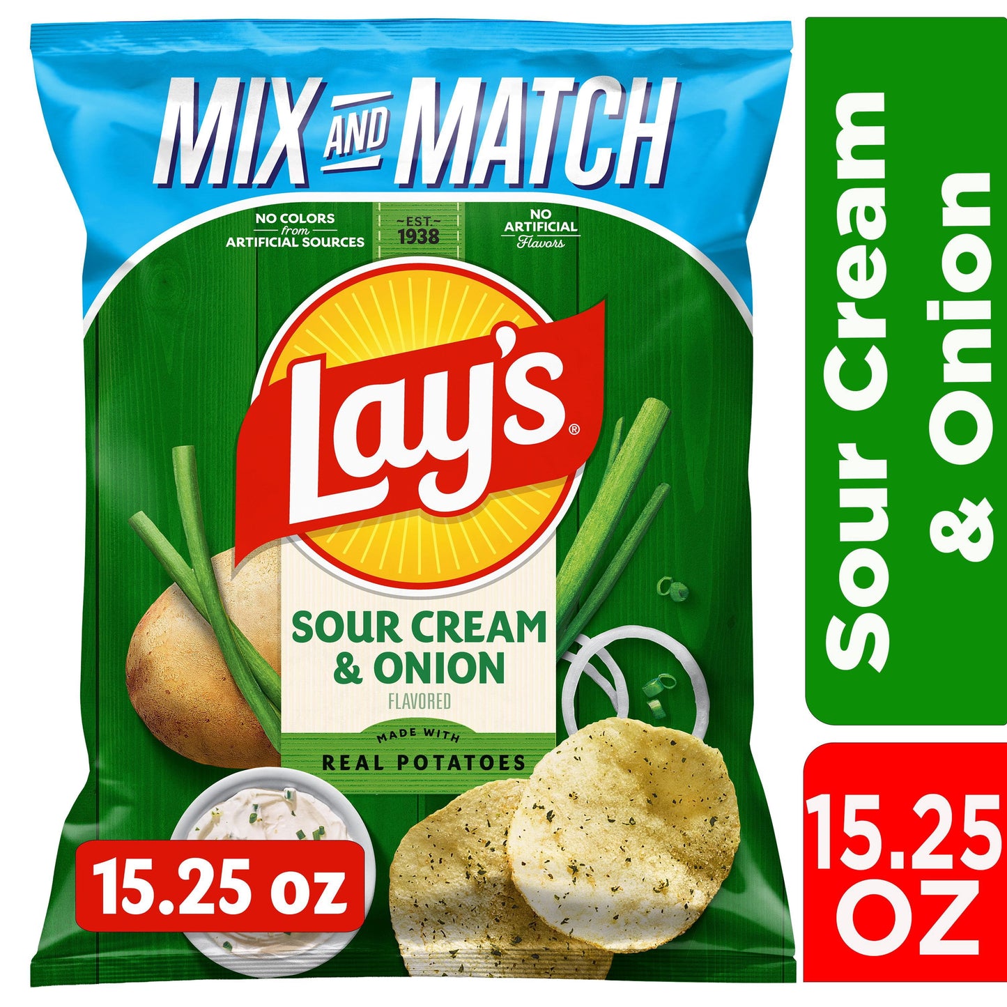 Lay's Sour Cream & Onion Potato Chips, 15.25 oz.