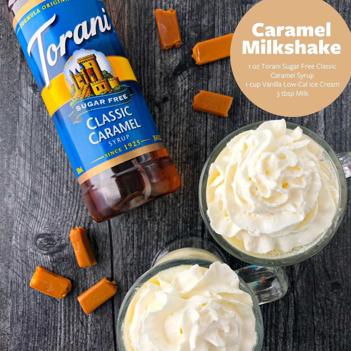 Torani Sugar-Free Classic Caramel Syrup, 25.4 fl. oz.