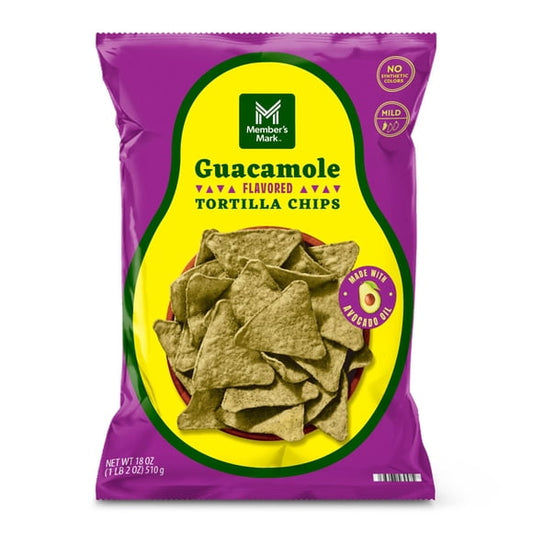 Member's Mark Guacamole Flavored Tortilla Chips, 18 oz.