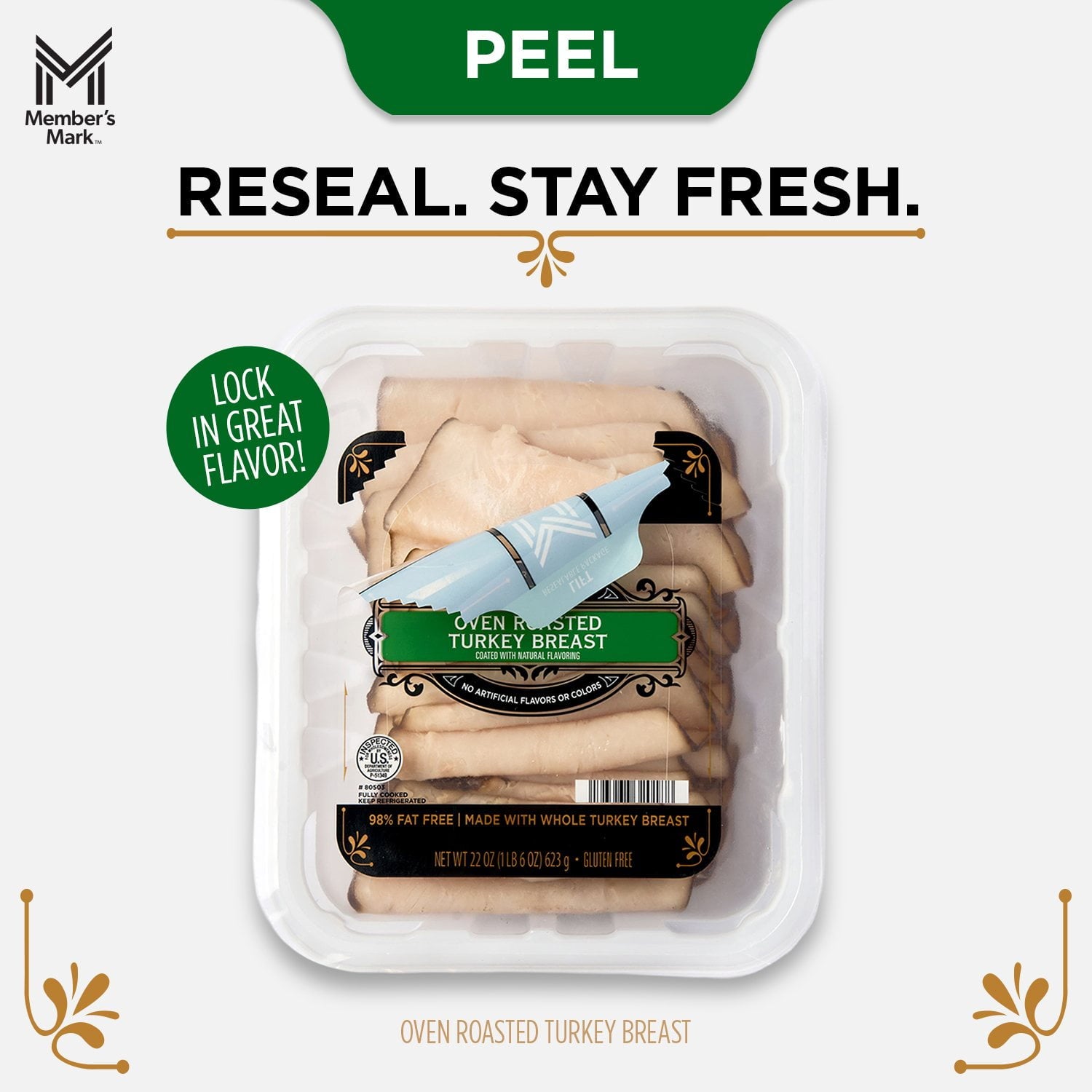 Member's Mark Oven Roasted Turkey Breast, Sliced 1 lb. 6 oz.