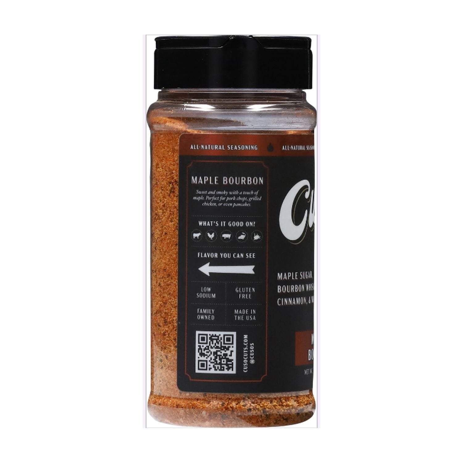 Cuso's All Natural Seasoning Rub, Maple Bourbon, 10.5 oz.
