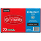 Community Coffee Breakfast Blend Medium Roast Single Serve, 72 ct.