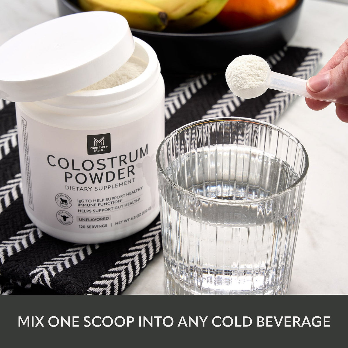 Member's Mark Colostrum Powder, Unflavored, 120 g.