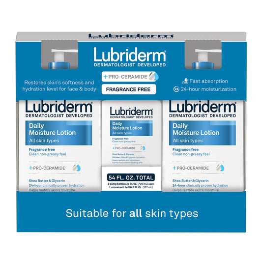 LUBRIDERM DAILY MOISTURE LOTION FRAGRANCE FREE 54FL OZ