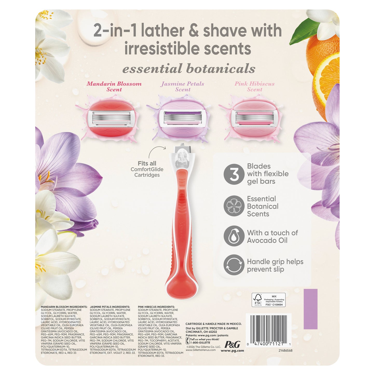 VENUS COMFORT GLIDE SUNNY CITRUS 12CT