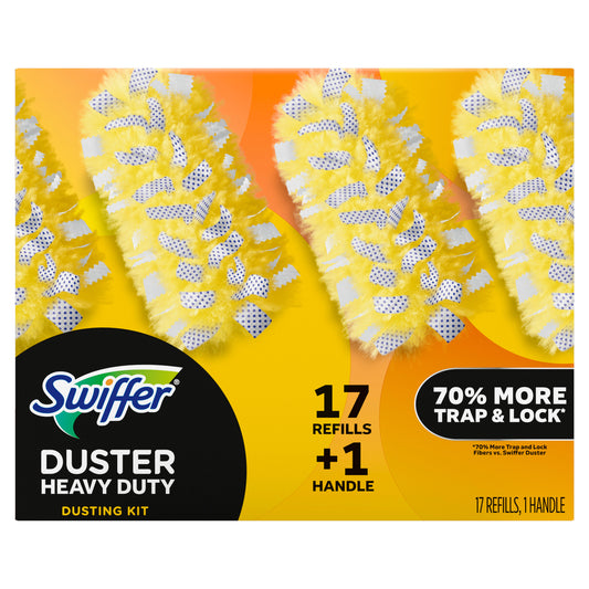 SWIFFER HEAVY DUTY DUSTING KIT 1 HANDLE + 17CT REFILL