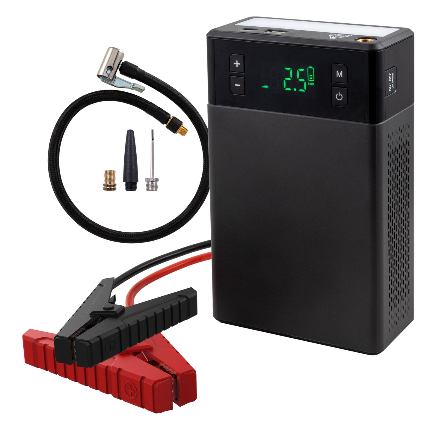 DEWALT 2000A LITHIUM JUMP STARTER/INFLATOR • 2-60W USB-C / 1-15W USB-A