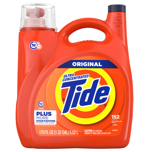 TIDE HE LIQUID LAUNDRY 152 LOADS/170 OZ