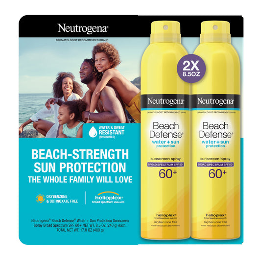 Neutrogena Beach Defense SPF 60+ Sunscreen Spray 2/8.5 oz