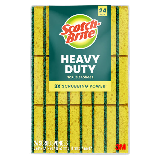 3M SCOTCH-BRITE HEAVY DUTY SPONGES 24 CT