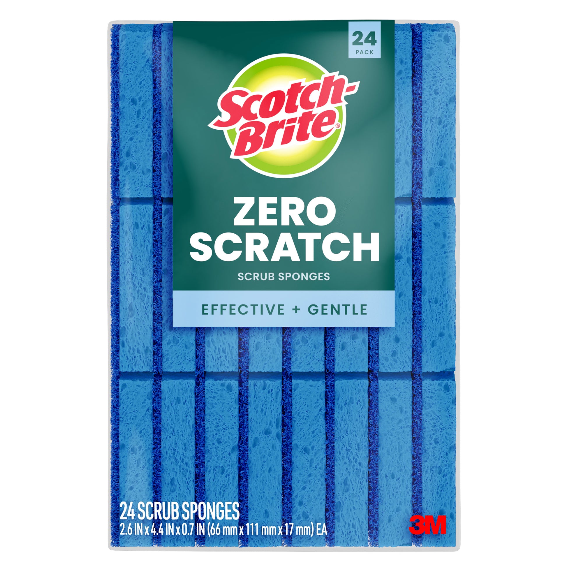 SCOTCH-BRITE ZERO SCRATCH SPONGES 24-CT