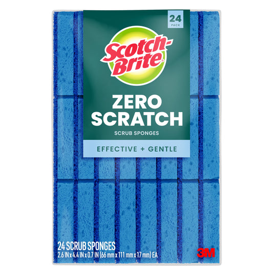 SCOTCH-BRITE ZERO SCRATCH SPONGES 24-CT