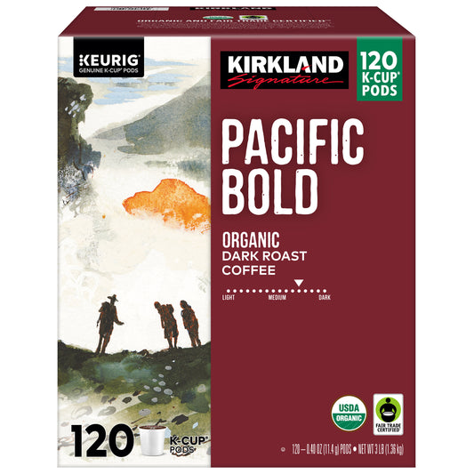 KIRKLAND SIGNATURE PACIFIC BOLD 120 CT ORGANIC K-CUP PODS