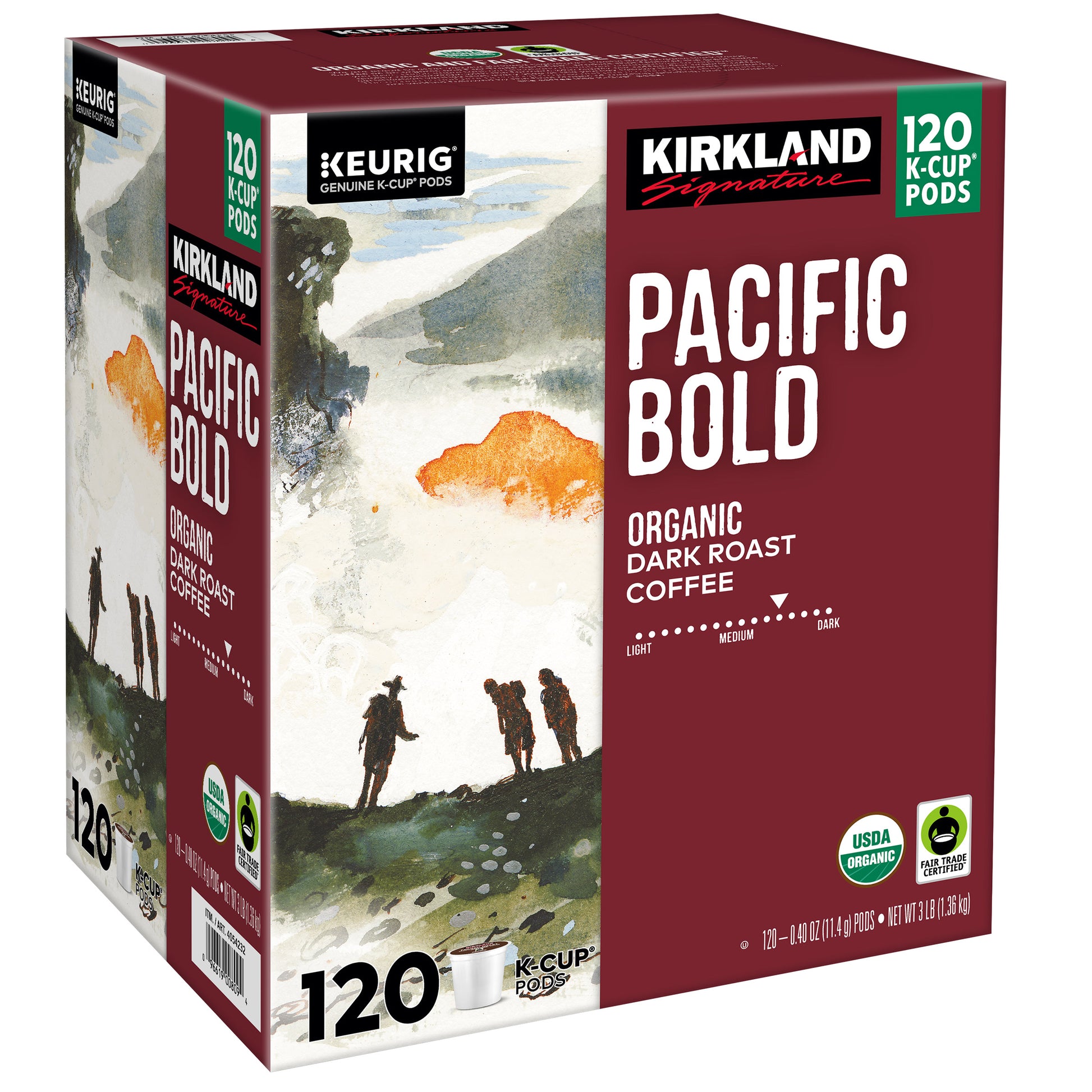KIRKLAND SIGNATURE PACIFIC BOLD 120 CT ORGANIC K-CUP PODS