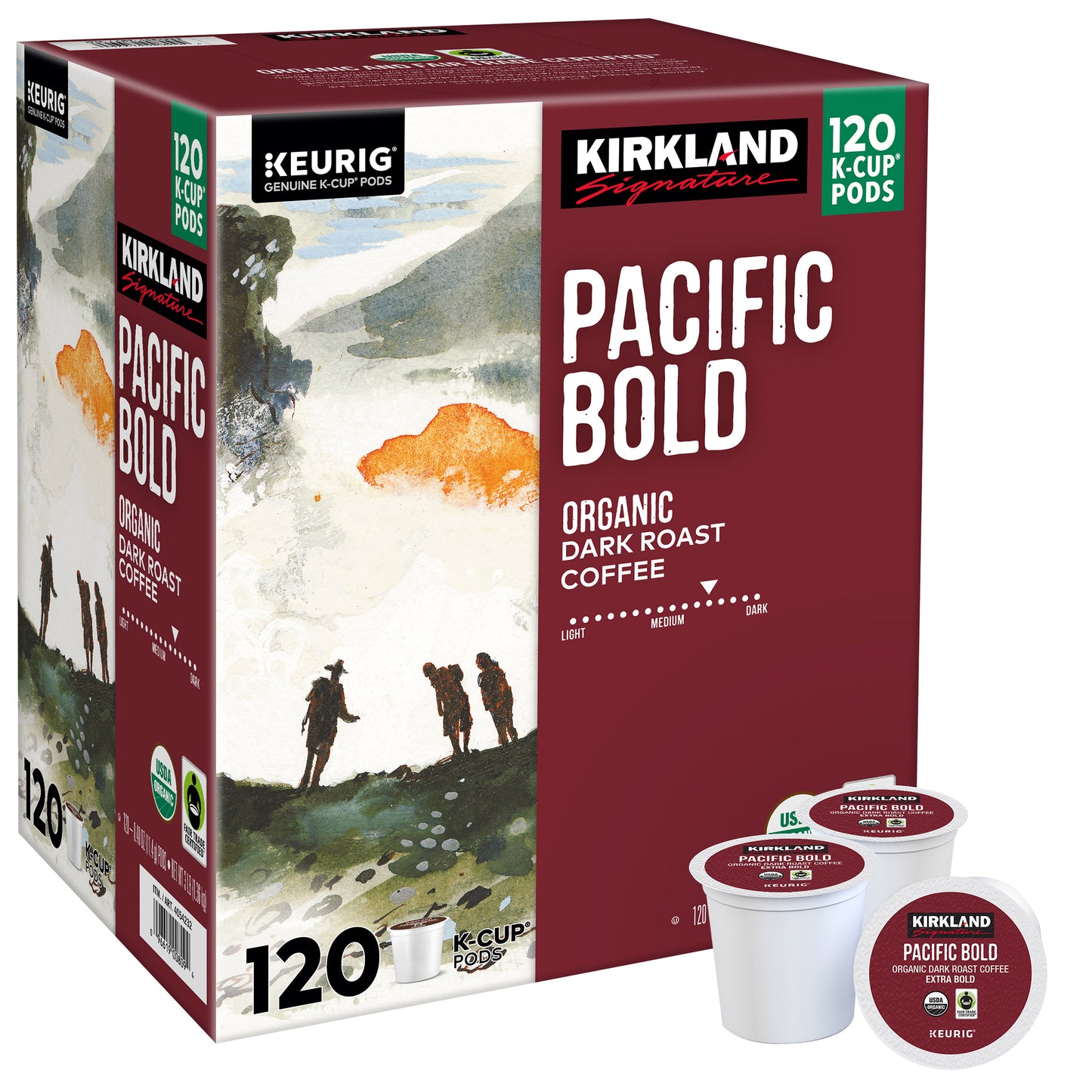 KIRKLAND SIGNATURE PACIFIC BOLD 120 CT ORGANIC K-CUP PODS