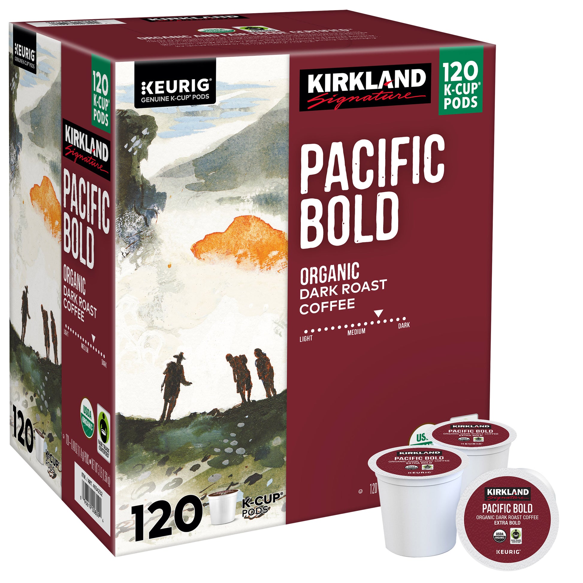 KIRKLAND SIGNATURE PACIFIC BOLD 120 CT ORGANIC K-CUP PODS