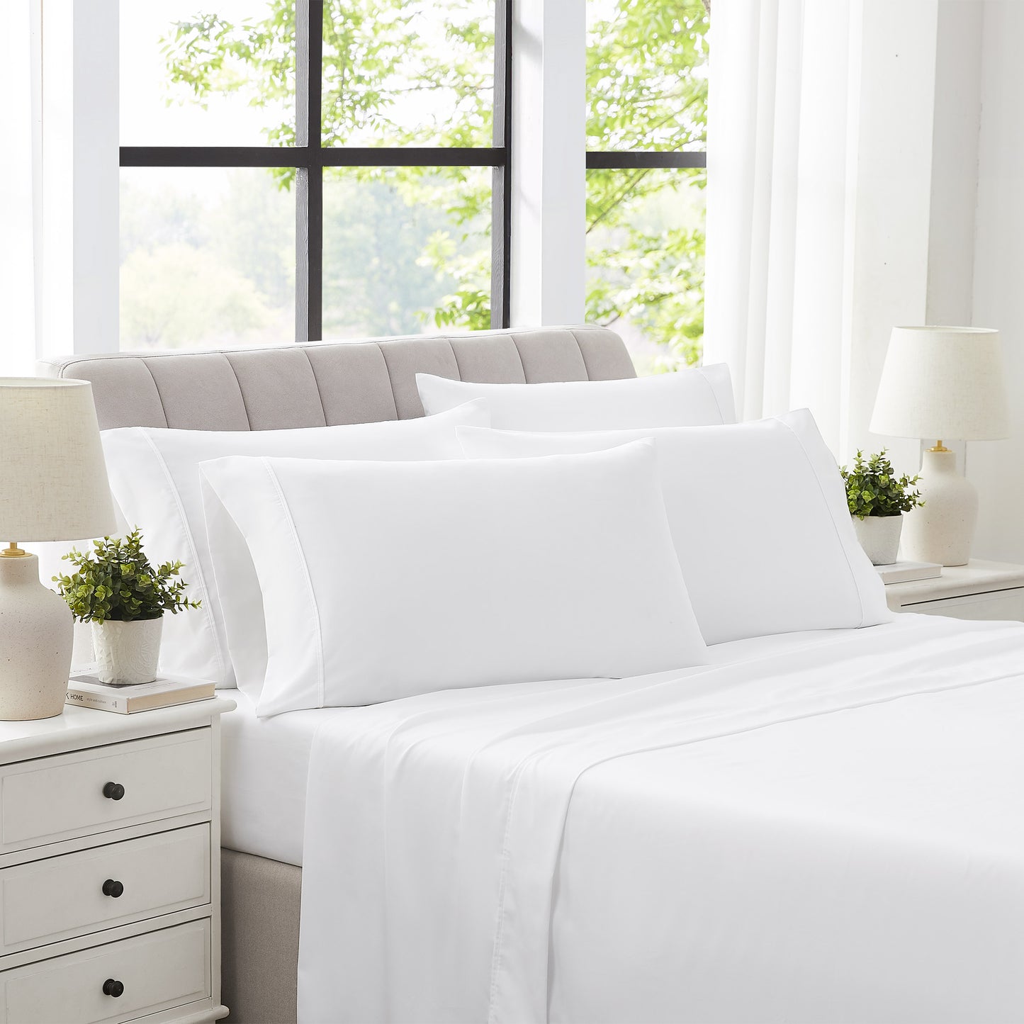 HOTEL SIGNATURE EGYPTIAN COTTON SHEETS 6PC SET QUEEN