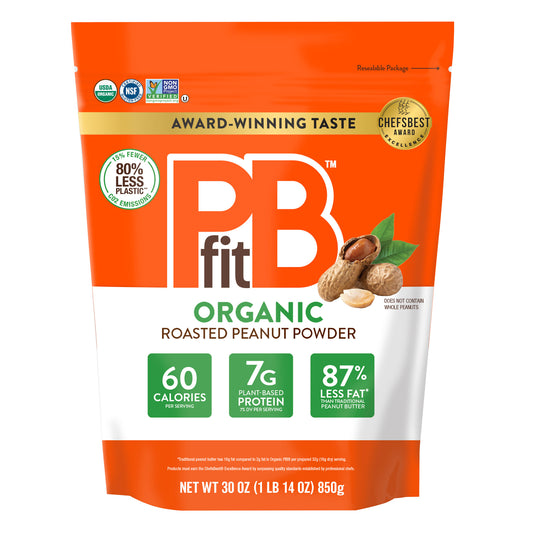 PB FIT ORGANIC PEANUT BUTTER POWDER 30 OZ