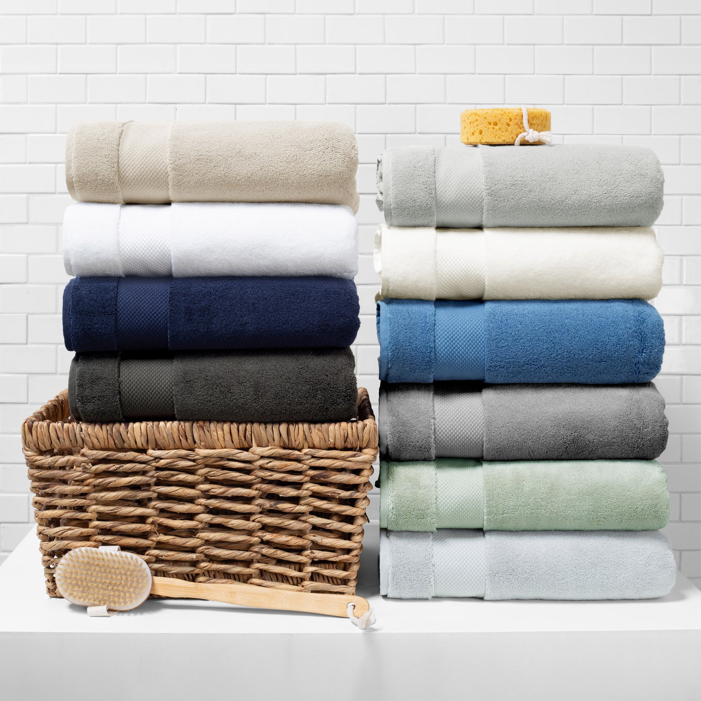 PURELY INDULGENT WHITE BATH TOWEL • 708 GSM