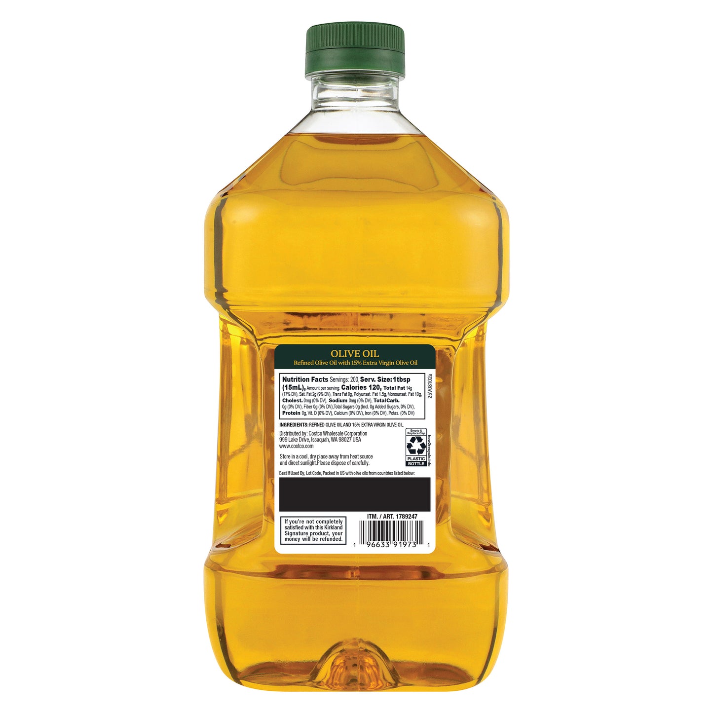 KIRKLAND SIGNATURE REFINED OLIVE OIL