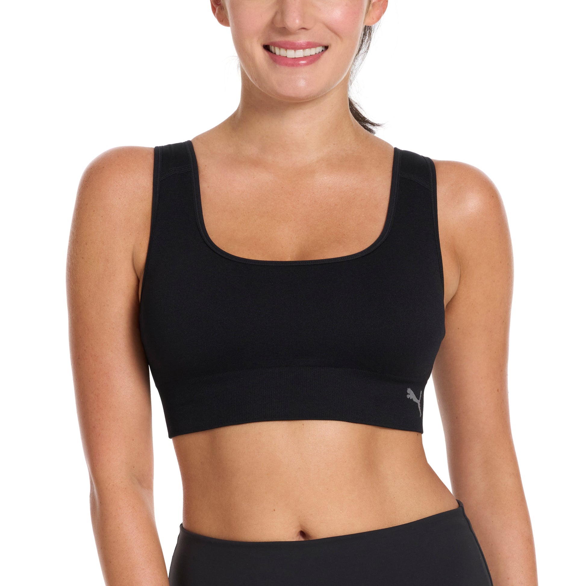 PUMA WOMEN'S SQUARE NECK BRA 2PK